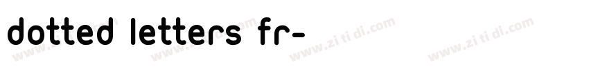 Dotted Letters Fr字体转换